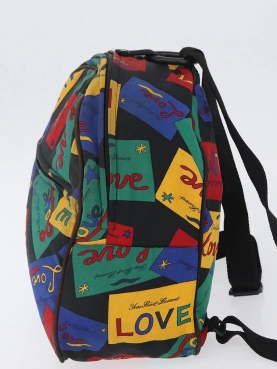 SAINT LAURENT Backpack Nylon Multicolor Gold main image 10